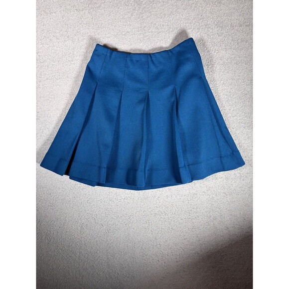 Vintage James Kenrob Dalton Pleated Mini Skirt Dark Waist 28” Blue‎ Preppy - Picture 5 of 12